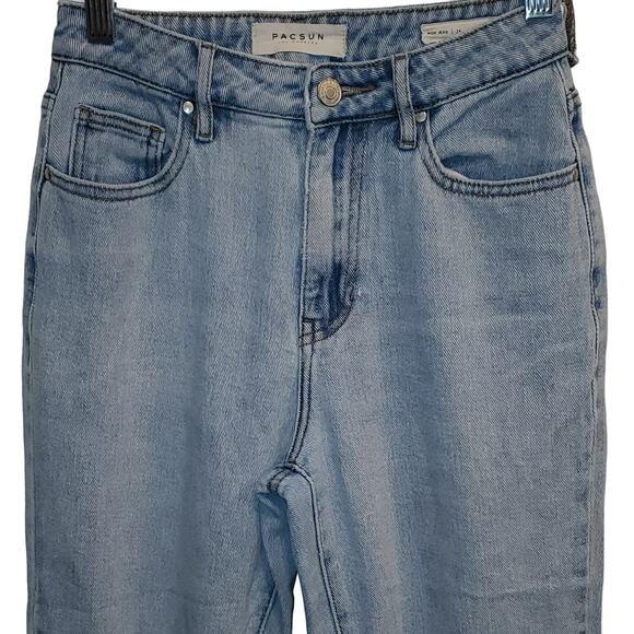Pacsun Light Washed High Rise Mom Jeans Size 24 - Picture 7 of 9